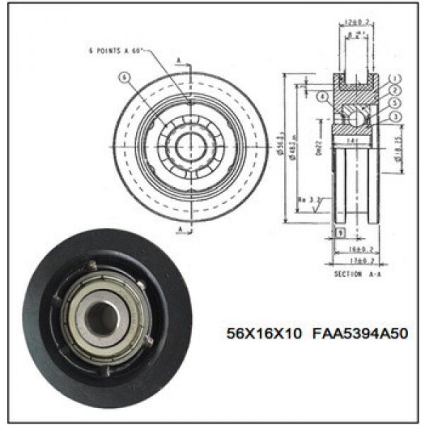 Elevator door roller , Hanger Roller without shaft , parts NO. FAA5394A50 #1 image